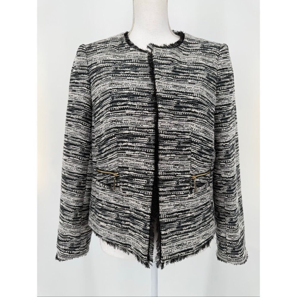 Ivanka Trump Tweed Career Blazer size 12 Black White